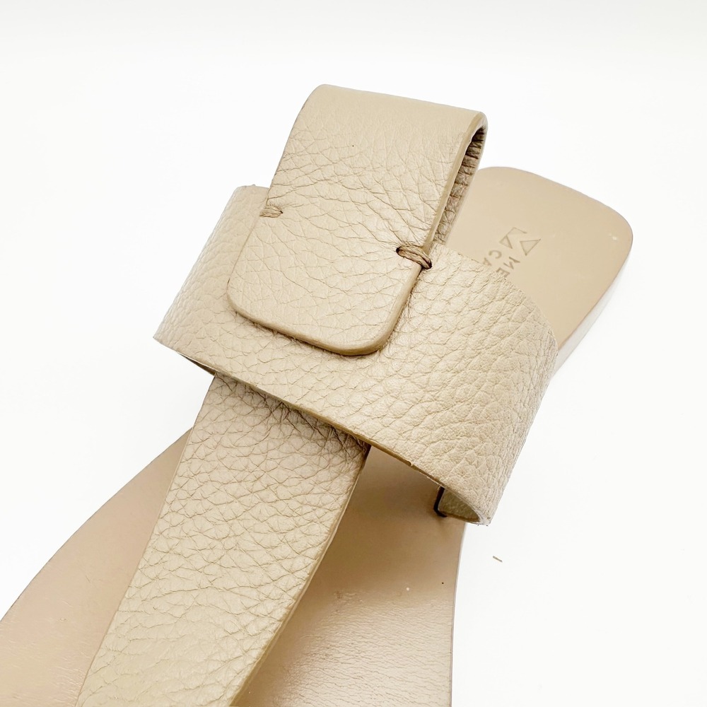 Mercedes Castillo Tanna Tan Leather Slides Size 40 - Picture 4 of 7